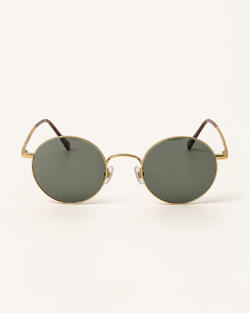 The Monday round metal sunglasses on off-white background
